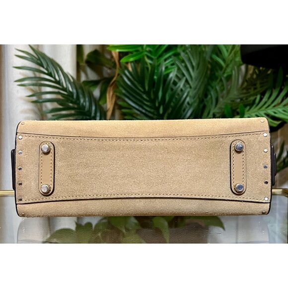✺ AUTHENTICATED NEW! Coach Rogue 26 Tan Suede Leather Handbag WITH COA - Picture 7 of 16